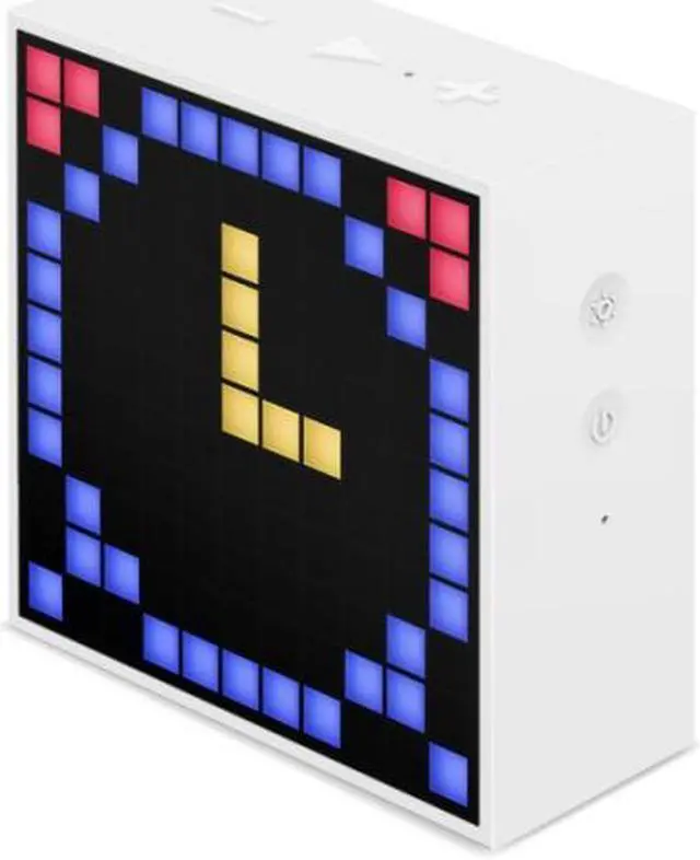 Alt view image 2 of 3 - Divoom Timebox Mini Smart Portable Bluetooth LED Speaker with APP-Controlled Pixel Art Animation, Notification and Build- In Clock/ Alarm - White