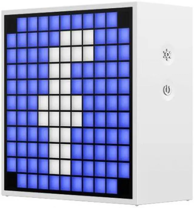 Alt view image 3 of 3 - Divoom Timebox Mini Smart Portable Bluetooth LED Speaker with APP-Controlled Pixel Art Animation, Notification and Build- In Clock/ Alarm - White