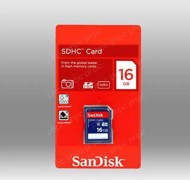 Alt view image 2 of 2 - SanDisk SDB-016G 16 GB SDHC Class 4 Flash Memory Card - Blue