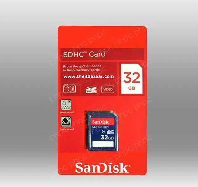 Alt view image 2 of 2 - SanDisk SDB-032G 32 GB SDHC Class 4 Flash Memory Card - Blue
