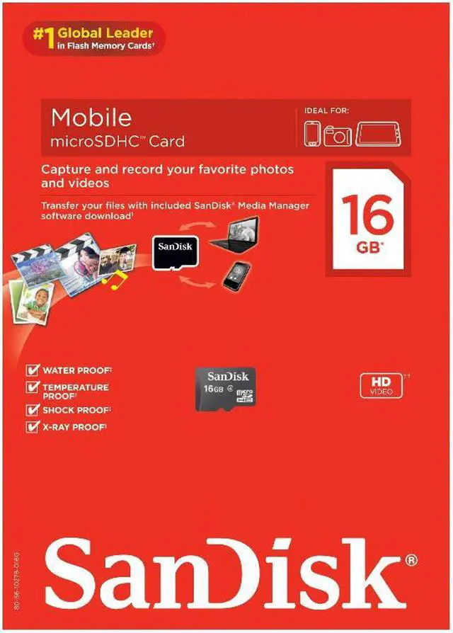 Alt view image 2 of 3 - SanDisk Class 4 C4 microSDHC micro SD HC SDHC TF Memory Card 16G 16GB SDQM-016G