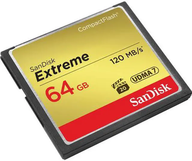 Alt view image 2 of 3 - SanDisk Extreme 64GB Compact Flash CF Card Model CFXSB-064G-G46 (120MB/s)