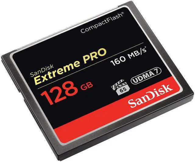 Alt view image 2 of 3 - SanDisk Extreme Pro 128GB Compact Flash CF Card Model CFXPS-128G-X46 (160MB/s)