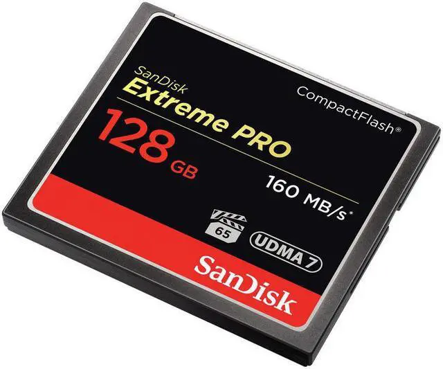 Alt view image 3 of 3 - SanDisk Extreme Pro 128GB Compact Flash CF Card Model CFXPS-128G-X46 (160MB/s)