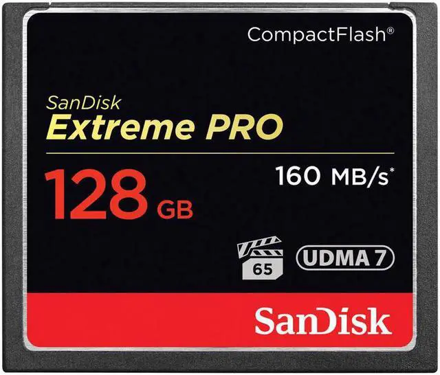 Main image of SanDisk Extreme Pro 128GB Compact Flash CF Card Model CFXPS-128G-X46 (160MB/s)