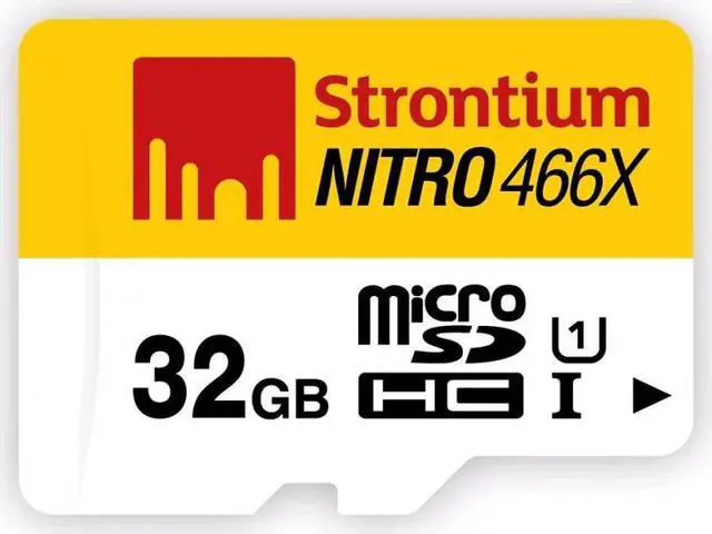 Main image of Strontium Nitro 466X 32GB MicroSDHC UHS-1 Memory Card SRN32GTFU1R