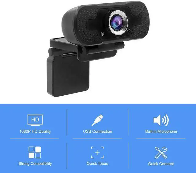 Main image of HD Webcam 1080P with built-in microphone, USB Plug and Play, No software installation needed, Support Windows & Mac