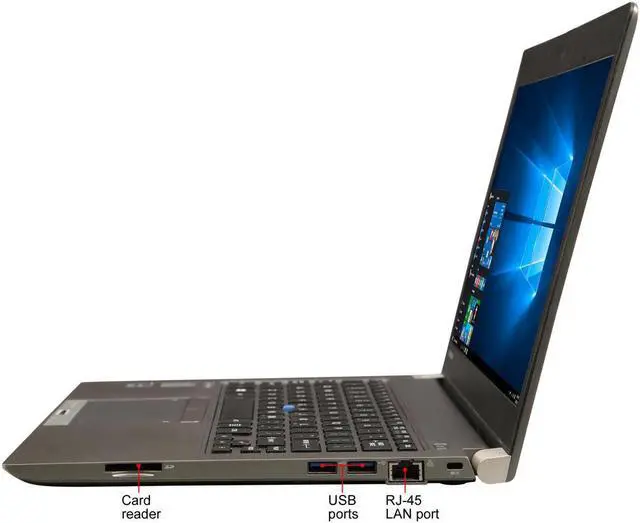 Alt view image 4 of 6 - Toshiba Portege Z30-C 13.3" Ultrabook, Intel Core i5-6300U 2.4 GHz, 8GB DDR3, 128GB SSD, Webcam,  Win 10 Pro