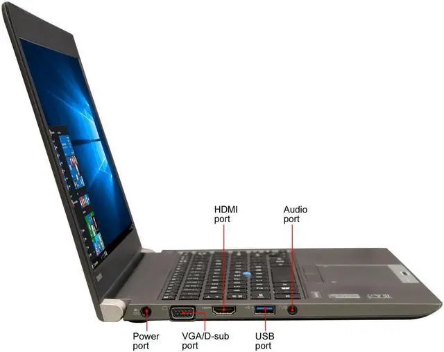 Alt view image 3 of 6 - Toshiba Portege Z30-C 13.3" Ultrabook, Intel Core i5-6300U 2.4 GHz, 8GB DDR3, 128GB SSD, Webcam,  Win 10 Pro