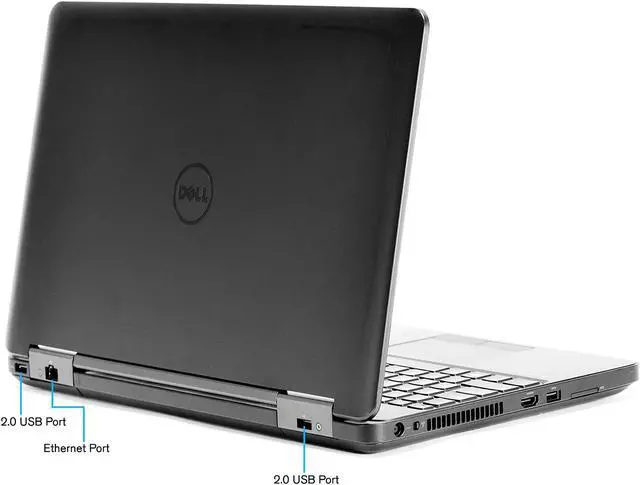 Alt view image 4 of 4 - Dell Latitude E5540 Laptop: Core i5-4300U 1.9GHz 4th Gen CPU, 8GB RAM, 320GB HDD, Webcam, HDMI, DVDRW, 15.6-inch Display, Windows 10 Pro