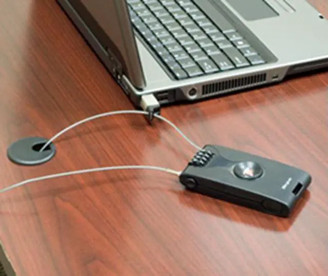 Alt view image 4 of 4 - DEFCON® 1 Retractable Cable Lock for Notebooks, Combination Lock, p/n: ASP29CA