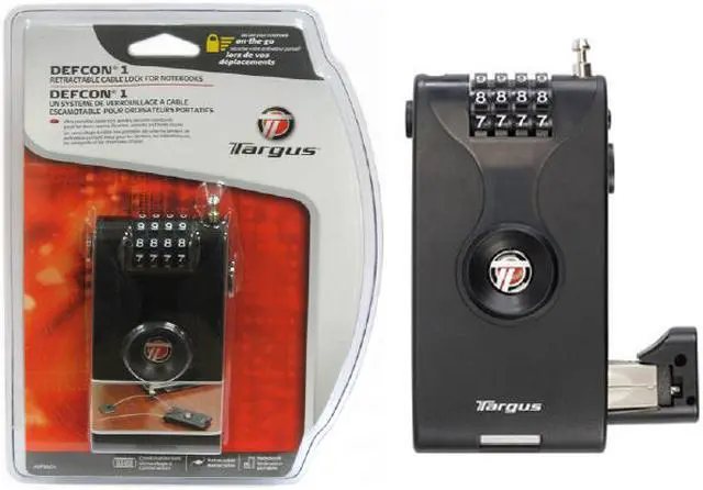 Main image of DEFCON® 1 Retractable Cable Lock for Notebooks, Combination Lock, p/n: ASP29CA