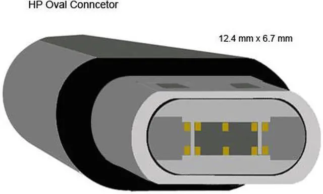 Alt view image 3 of 4 - Original HP Laptop AC Adapter: 18.4V/4.9A 90W Oval Connector 12.4 x 6.7mm. Series: PPP012L. HP Part No. 393949-001. Replace with HP Spare 394810-001. For HP Pavilion ZV6000, Compaq Presario R4000