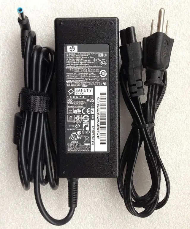 Alt view image 2 of 2 - New Genuine HP AC Adapter Charger 710413-001 19.5V 4.62A 90W 4.5*3.0mm Blue Tip