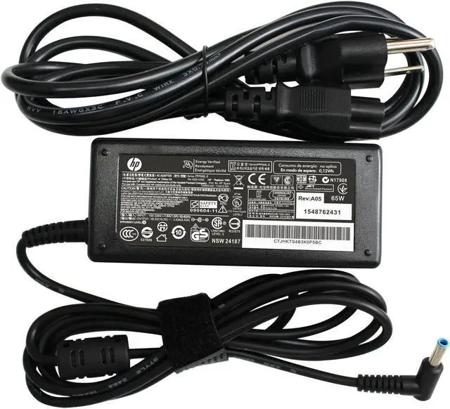 Alt view image 4 of 4 - New Genuine 19.5V 3.33A 65W AC Adapter Charger for HP 710412-001 PPP009L  4.5*3.0mm Blue Tip