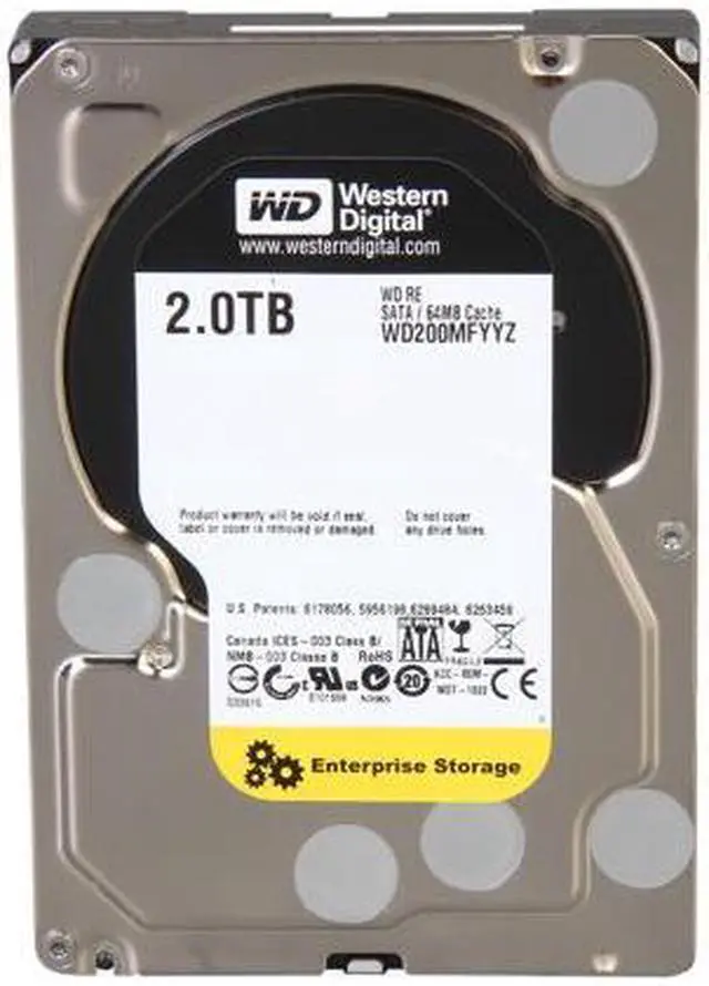 Alt view image 2 of 5 - Western Digital Re 2Tb 7200Rpm Sata6Gbps 64Mb Buffer 3.5Inch Internal Hard Disk Drive