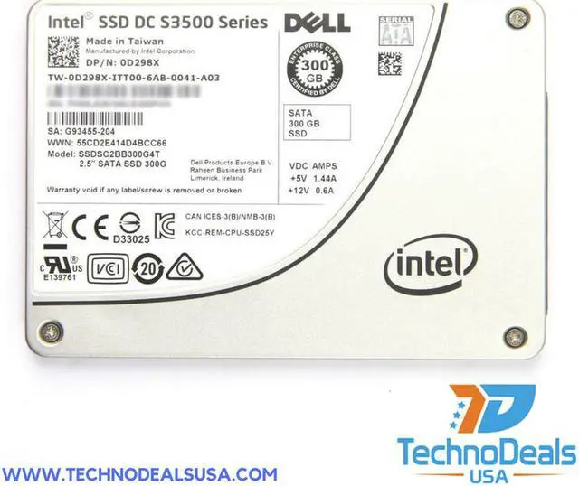 Main image of DELL 300GB SSD MLC SATA 3G 2.5" HARD DRIVE/W TRAY