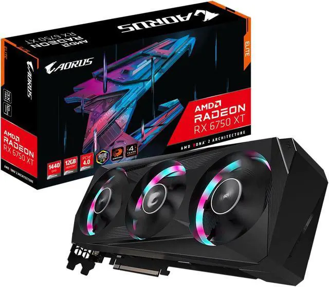 Main image of GIGABYTE AORUS Radeon RX 6700 XT ELITE 12G Graphics Card, WINDFORCE 3X Cooling System, 12GB 192-bit GDDR6, GV-R67XTAORUS E-12GD Video Card