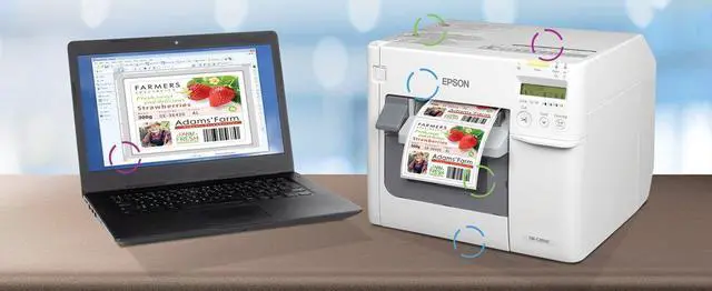 Alt view image 3 of 3 - Epson TM-C3500 Desktop Inkjet Printer - Color - Label Print