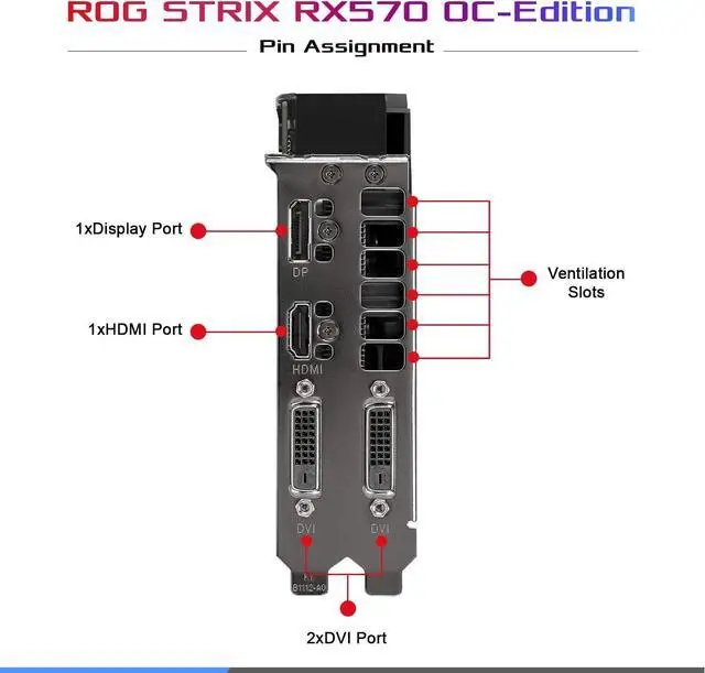 Alt view image 3 of 3 - ASUS ROG Strix Radeon RX 570 Graphics Card ROG-STRIX-RX570-O8G-GAM