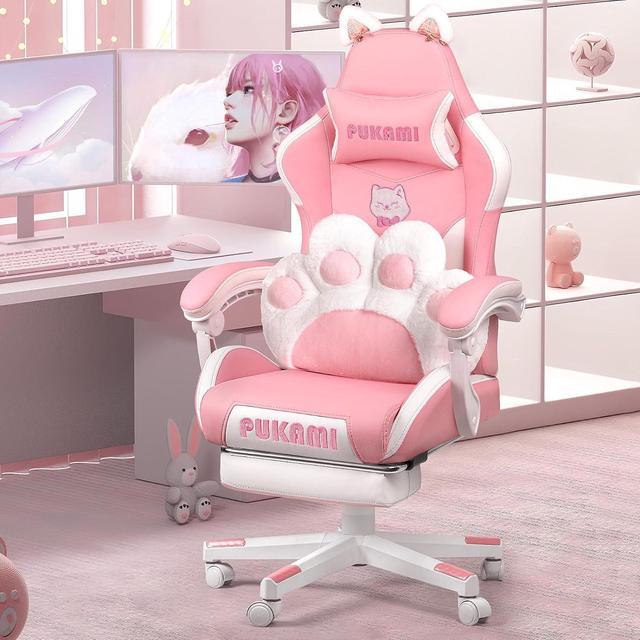 Pink Gaming Chairs, hotsell Ergonomic Office Chairs with Footrest