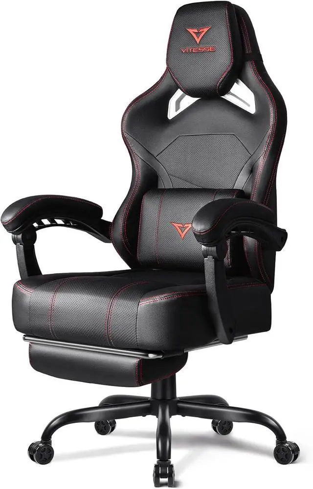 Main image of VITESSE Big and Tall Gaming Chair 400lb Weight Capacity with Footrest, Ergonomic Video Game Chair for Adults with Oversized Headrest and Lumbar Pillow, Computer Chair gaming for Office