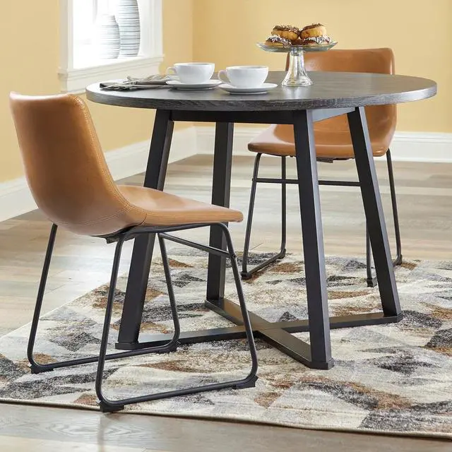 Alt view image 3 of 7 - Vitesse 18 inch Bar Stools Set of 2, Modern Counter Height Bar Stools, Faux Leather Barstool with Back and Metal Leg, Armless Dining Chairs for Kitchen Island Pub Living Room Counter Stool Whisky