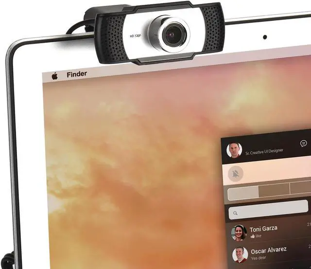 Alt view image 6 of 6 - Dogfish HD Pro Webcam, Widescreen Video Calling, and Recording, 720p Camera, Desktop or Laptop Webcam