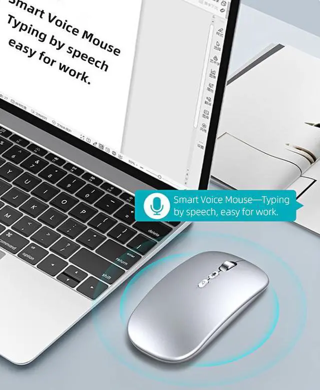Alt view image 3 of 7 - Dogfish Intelligent wireless voice mouse,supports 120 language input, 28 language translation, 500 words/min super voice input and typing speed, suitable for chat, voice, copywriting, translation
