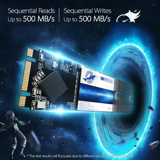 Alt view image 6 of 7 - Dogfish M.2 SSD 512GB 3D NAND TLC SATA III 6 Gb/s, M.2 (2280mm) Internal Solid State Drive - Compatible with Desktop PC Laptop - (M.2 2280 512GB)
