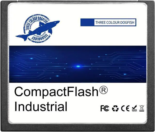 Main image of THREE COLOUR DOGFISH Compact Flash Memory Card 256MB Industrial CF Type I Card FAT16 for Industrial Equipment and Vintage Digital Cameras