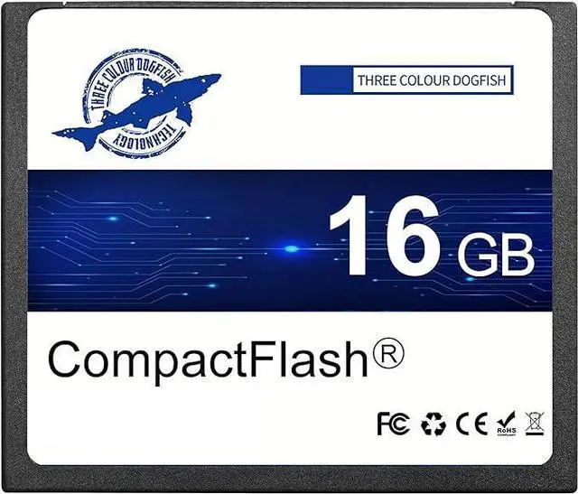 Main image of THREE COLOUR DOGFISH Compact Flash Memory Card 16GB 133X CF Camera Cards for Professional Photographer, Videographer
