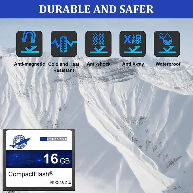 Alt view image 2 of 7 - THREE COLOUR DOGFISH Compact Flash Memory Card 16GB 133X CF Camera Cards for Professional Photographer, Videographer