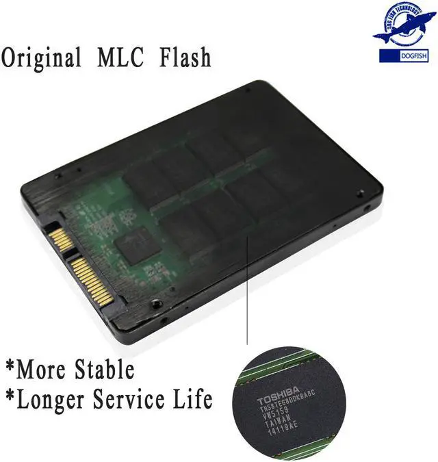 Alt view image 4 of 7 - Dogfish SSD 60GB SATA III 2.5 Inch Internal SSD 3D NAND Solid State Drive SATA III 6Gb/s 7mm (0.28”) read up to 550MB/s (2.5 SATAIII 60GB)