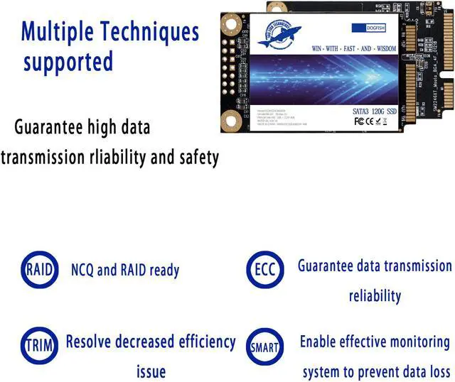 Alt view image 5 of 5 - Dogfish Msata 64GB  SATA III  Internal Solid State Drive Mini Sata SSD Disk Notebooks Tablets and Ultrabooks  M-SATA (64GB)