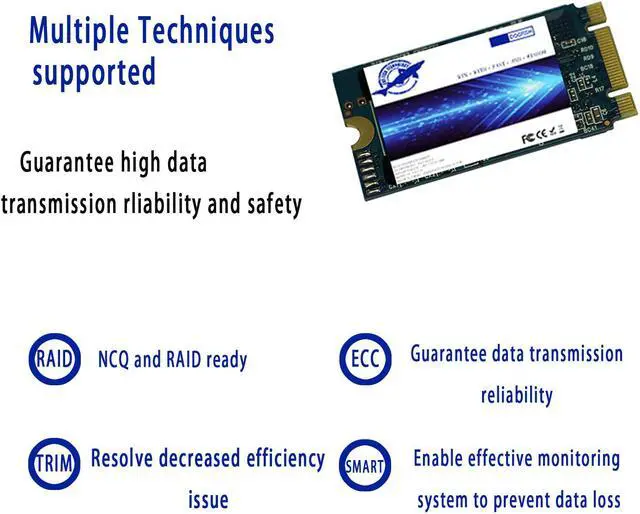 Alt view image 3 of 5 - Dogfish M.2 2242 256GB Ngff SATA3 Internal Solid State Drive 42MM Laptop Hard Drive for PC Desktop Laptop MAC M2 (M.2 2242 256GB)
