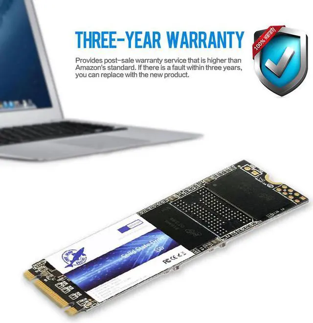 Alt view image 4 of 7 - Dogfish M.2 SSD 512GB 3D NAND TLC SATA III 6 Gb/s, M.2 (2280mm) Internal Solid State Drive - Compatible with Desktop PC Laptop - (M.2 2280 512GB)