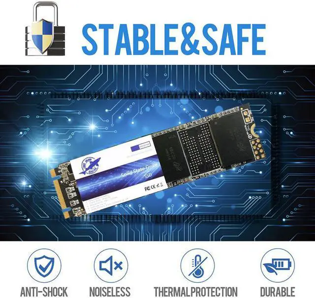 Alt view image 5 of 7 - Dogfish M.2 SSD 512GB 3D NAND TLC SATA III 6 Gb/s, M.2 (2280mm) Internal Solid State Drive - Compatible with Desktop PC Laptop - (M.2 2280 512GB)