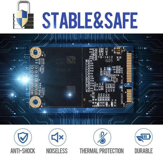 Alt view image 4 of 5 - Dogfish mSATA SSD 120GB SATA III 3D NAND TLC 6 Gb/s (30x50.9mm) Internal Solid State Drive Compatible with Desktop PC Laptop (mSATA 120GB)