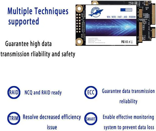 Alt view image 3 of 5 - Dogfish mSATA SSD 120GB SATA III 3D NAND TLC 6 Gb/s (30x50.9mm) Internal Solid State Drive Compatible with Desktop PC Laptop (mSATA 120GB)