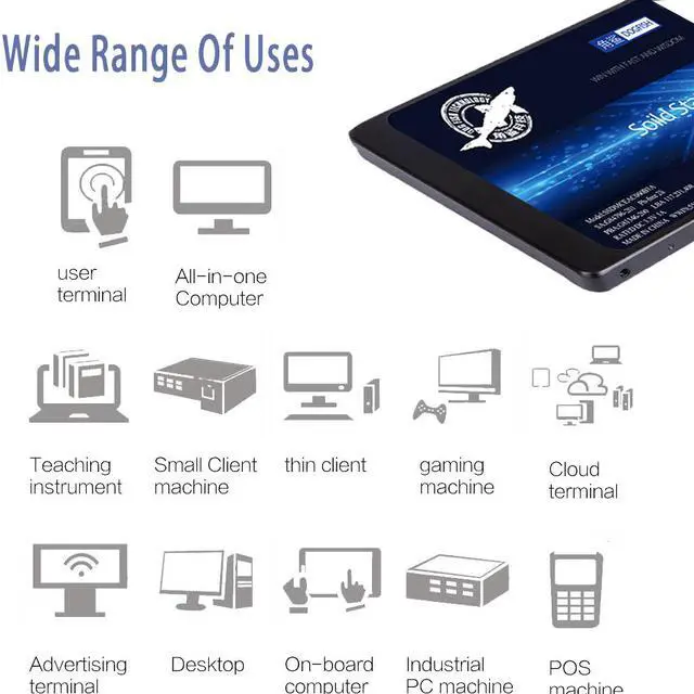 Alt view image 6 of 6 - SSD SATA III 2.5-inch 64GB Dogfish Internal Hard Drive SSD 3D NAND Solid State Drive, SATA III 6Gb/s 2.5 inch 7mm (0.28”) read up to 400MB/s (2.5-SATA III 64GB)