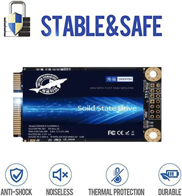 Alt view image 2 of 6 - mSATA SSD 120GB Dogfish 3D NAND SATA III 6 Gb/s, mSATA (30x50.9mm) Internal Solid State Drive Compatible with Desktop PC Laptop (mSATA 120GB)
