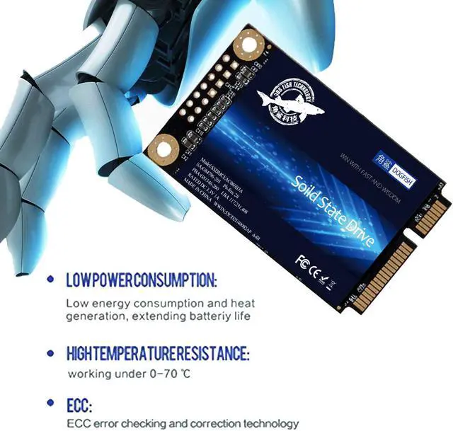 Alt view image 2 of 6 - mSATA SSD 500GB Dogfish 3D NAND TLC SATA III 6 Gb/s, mSATA (30x50.9mm) Internal Solid State Drive Compatible with Desktop PC Laptop (mSATA 500GB)