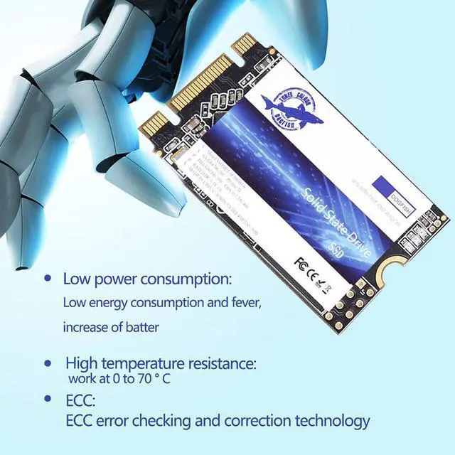 Alt view image 3 of 5 - Dogfish M.2 2242 SSD 1TB 3D NAND QLC SATA III 6 Gb/s Internal Solid State Drive Compatible with Desktop PC Laptop (M.2 2242 1TB)