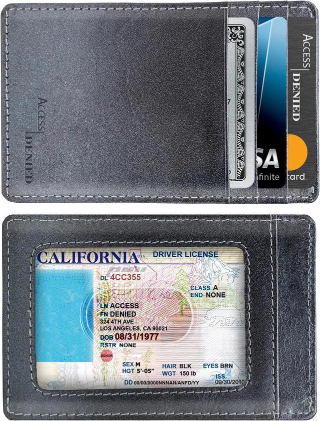 Access Denied Men's Slim Minimalist Front Pocket Wallet