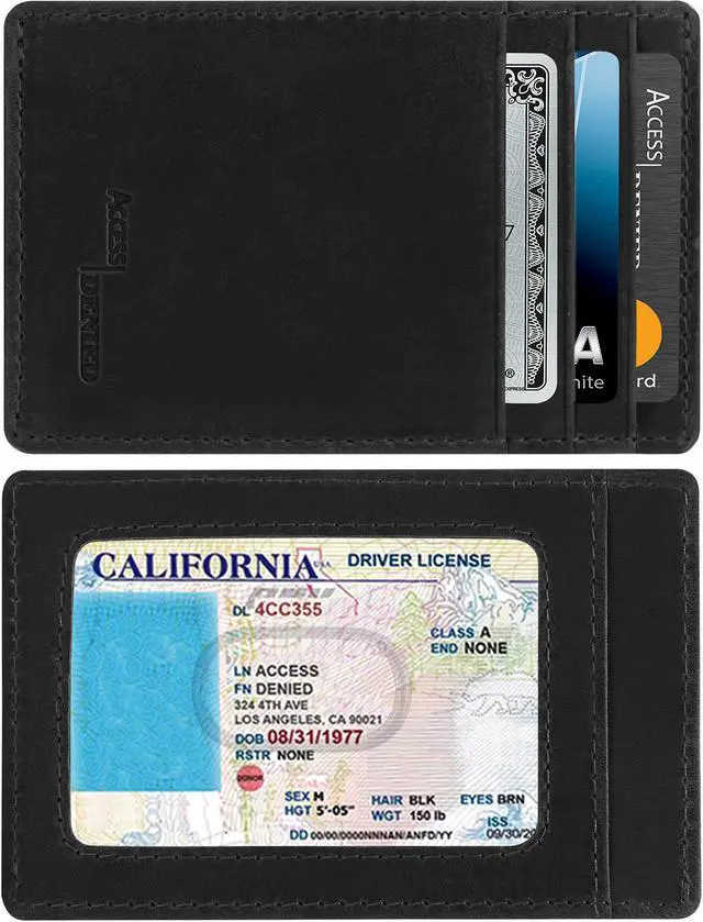 Alt view image 2 of 7 - Slim Minimalist Wallets for Men & Women - Front Pocket Wallet RFID Blocking Card Holder