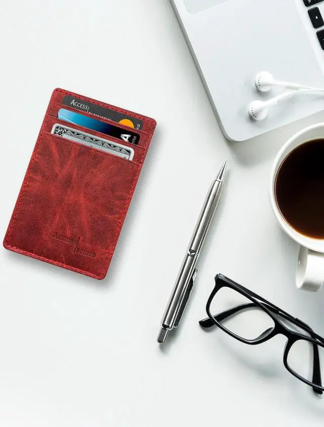 Alt view image 5 of 14 - Slim Minimalist Wallets for Men & Women - Front Pocket Wallet RFID Blocking Card Holder