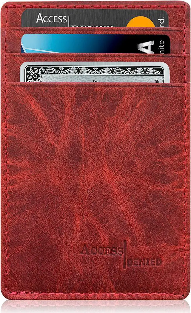 Alt view image 4 of 14 - Slim Minimalist Wallets for Men & Women - Front Pocket Wallet RFID Blocking Card Holder