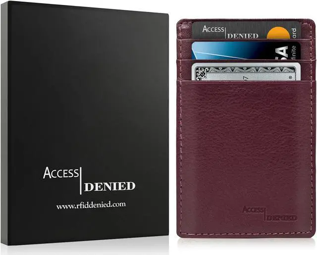 Alt view image 7 of 7 - Slim Minimalist Wallets for Men & Women - Front Pocket Wallet RFID Blocking Card Holder