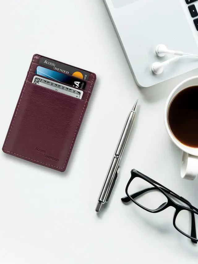 Alt view image 6 of 7 - Slim Minimalist Wallets for Men & Women - Front Pocket Wallet RFID Blocking Card Holder